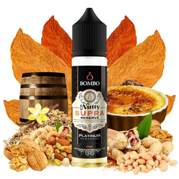 Bombo Platinum Tobaccos Nutty Supra Reserve Flavorshot 20ml/60ml - Χονδρική